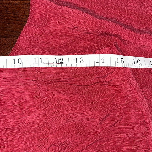 Chico’s Design Red Pants Silk Linen - Picture 4 of 5